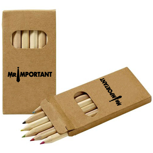 Wooden Six Color Pencil Set