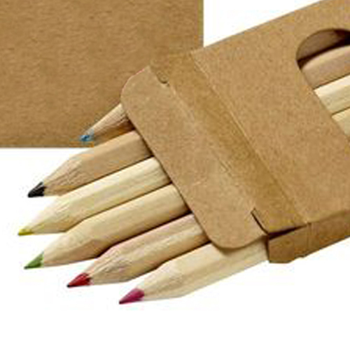 Wooden Six Color Pencil Set