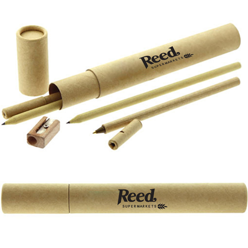 Paper Tube Pen And Pencil Set