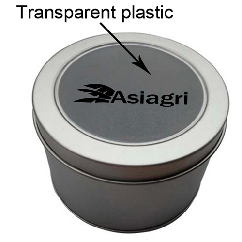 Transparent Round USB Metal Box