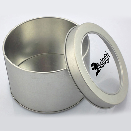 Transparent Round USB Metal Box