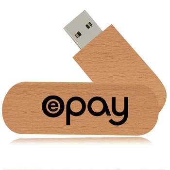 8GB Swivel Swing Wooden Flash Drive