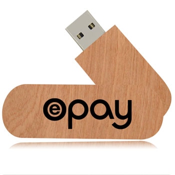 8GB Swivel Swing Wooden Flash Drive