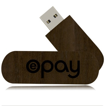 8GB Swivel Swing Wooden Flash Drive