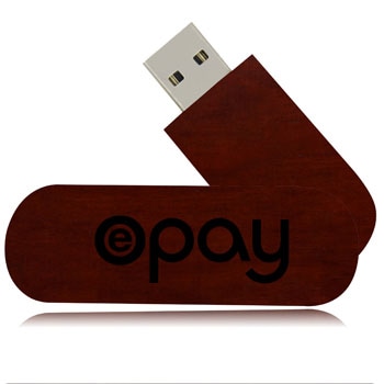 8GB Swivel Swing Wooden Flash Drive