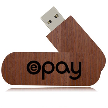 8GB Swivel Swing Wooden Flash Drive