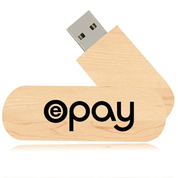 8GB Swivel Swing Wooden Flash Drive