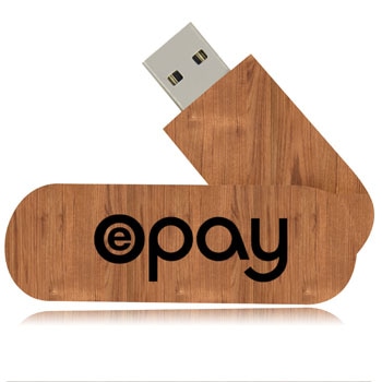 8GB Swivel Swing Wooden Flash Drive