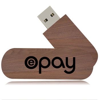 8GB Swivel Swing Wooden Flash Drive