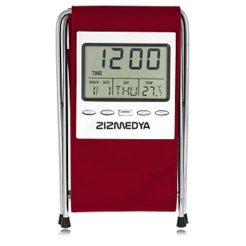 Digital LCD Clock With Pen Holder