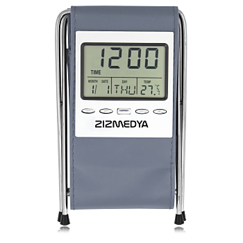 Digital LCD Clock With Pen Holder