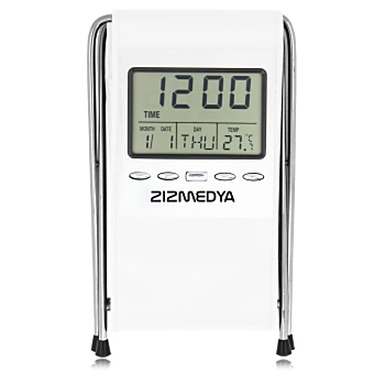 Digital LCD Clock With Pen Holder