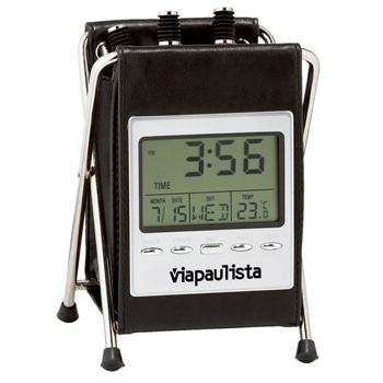 Digital LCD Clock With Pen Holder