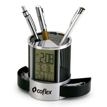 Nimble Multifunction Pen Holder Clock