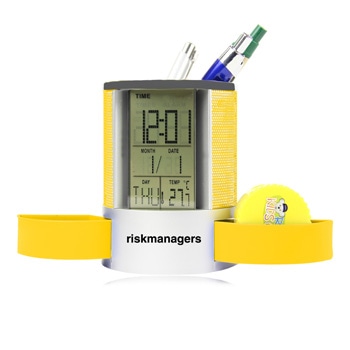 Nimble Multifunction Pen Holder Clock