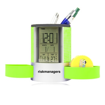 Nimble Multifunction Pen Holder Clock