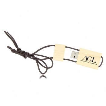 1GB Eco Wooden Flash With Lanyard