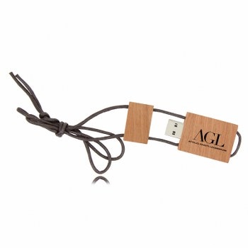 1GB Eco Wooden Flash With Lanyard