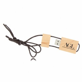 1GB Eco Wooden Flash With Lanyard