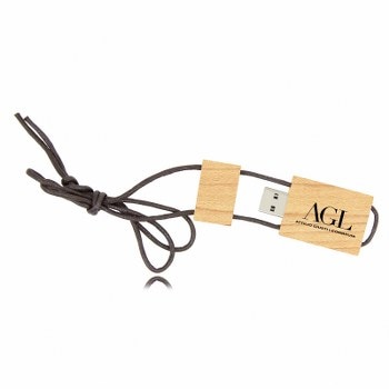 1GB Eco Wooden Flash With Lanyard