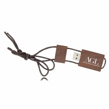 1GB Eco Wooden Flash With Lanyard