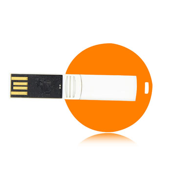 4GB Flat Round Flash Drive