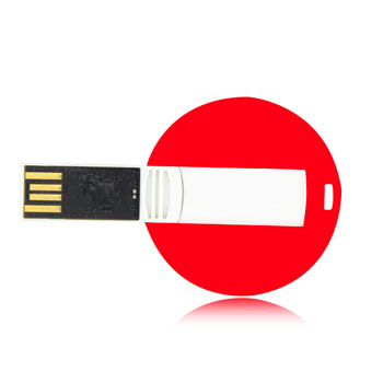 4GB Flat Round Flash Drive