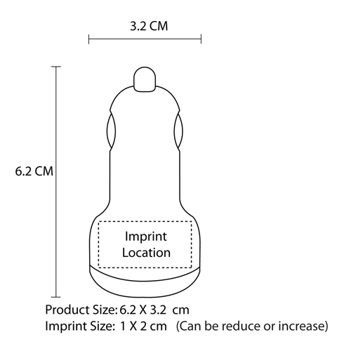 Dual USB Mini Car Charger 