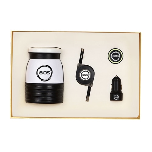 Car Charger & Phone Holder Gift Set with Vaccum Mug & Dual USB Cable