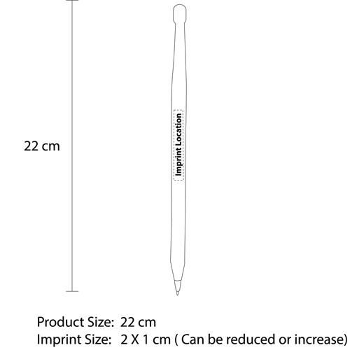 Hexagonal Drumstick Wooden Ballpoint Pen