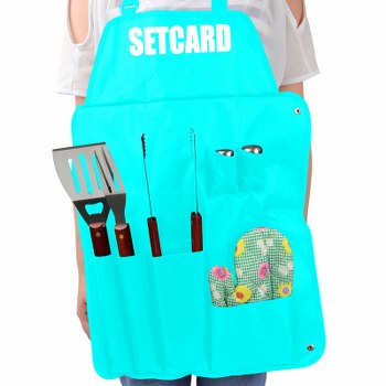 Seven Piece BBQ Apron Set