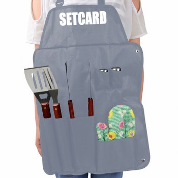 Seven Piece BBQ Apron Set