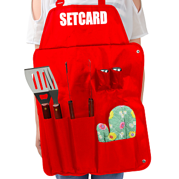 Seven Piece BBQ Apron Set