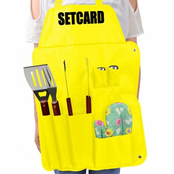 Seven Piece BBQ Apron Set