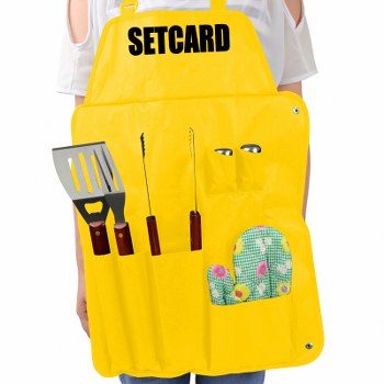 Seven Piece BBQ Apron Set