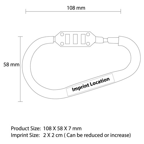 Carabiner Combination Padlock 