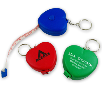 Heart Measuring Flexible Tape Keychain