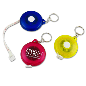 Transparent Round Measuring Tape Keychain