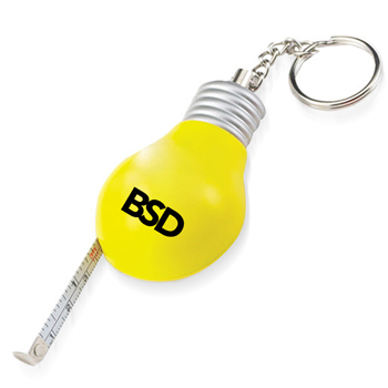 Bulb Shaped Measuring Tape Keyring