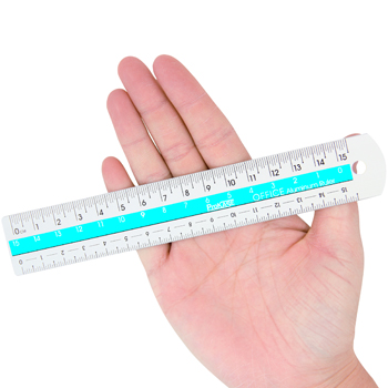 15cm Color Center Aluminum Ruler