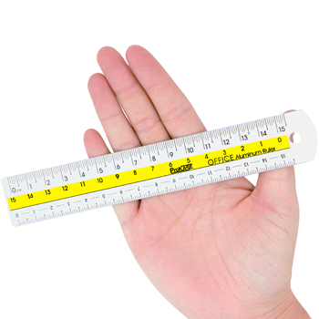 15cm Color Center Aluminum Ruler