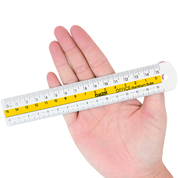 15cm Color Center Aluminum Ruler