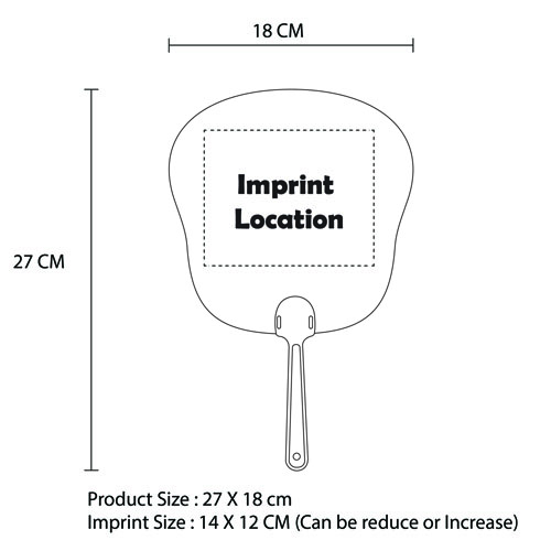 Plastic Curved Hand Fan 