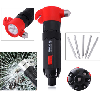 6-In-1 Multi-Functional Car Emergency Hammer