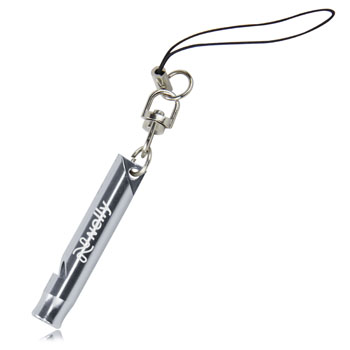 Aluminum Whistle With Key Ring