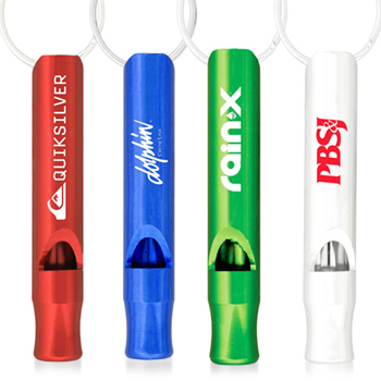 Aluminum Whistle With Key Ring