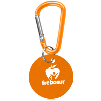 Round Carabiner Dog Tag