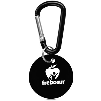 Round Carabiner Dog Tag