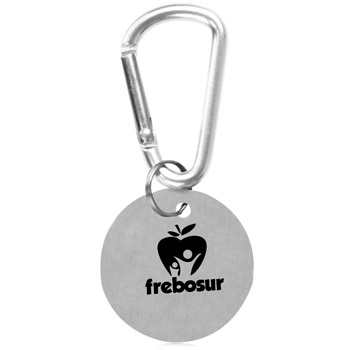 Round Carabiner Dog Tag