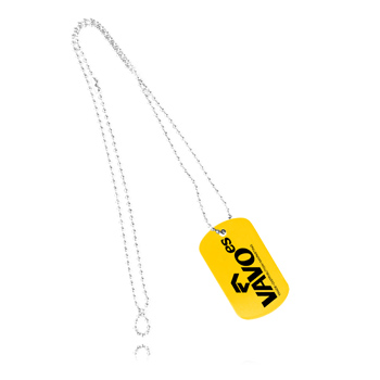 Neck Ball Chain Rectangle Dog Tag